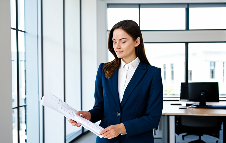 어휘 개발을 위한 주제별 글쓰기 연습 - Architect at Work**

"A female architect in a stylish, fully clothed professional outfit (blazer, dr...